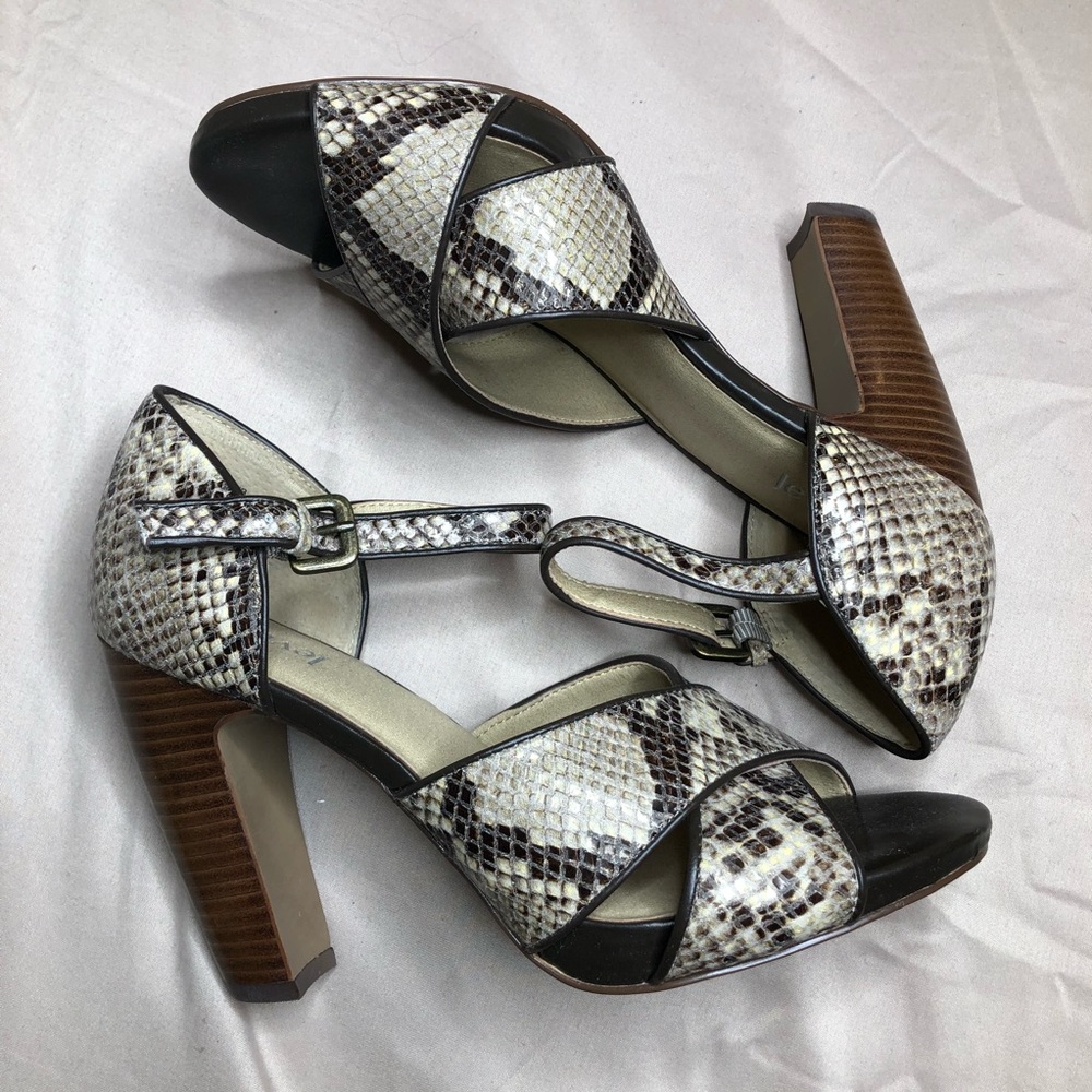 Leather Printed Heels